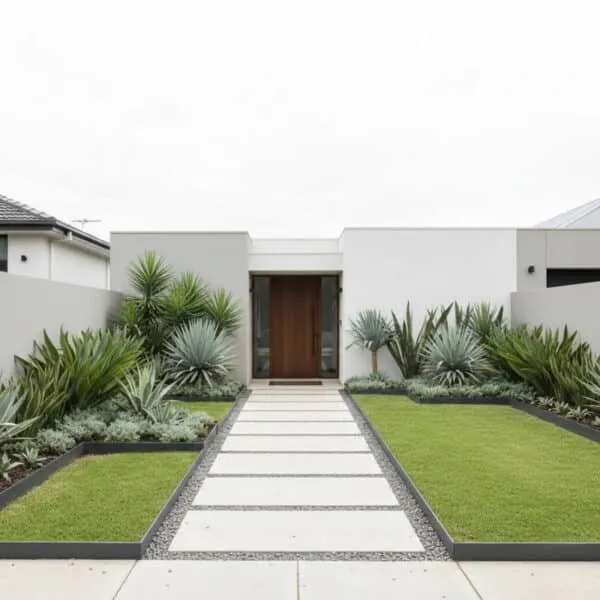 Front yard landscaping with tidy edging, planting, and improved street appeal