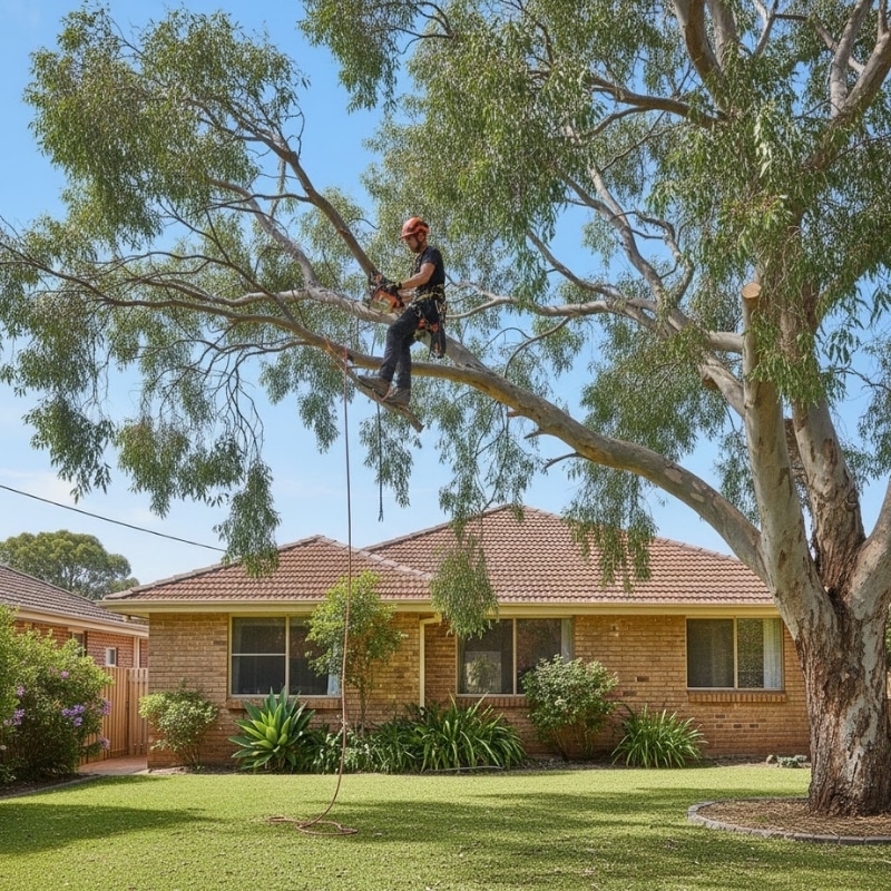 Tree lopping close to a house in Sydney