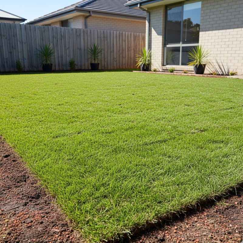 Newly installed lawn in Sydney showing proper turf preparation and even growth
