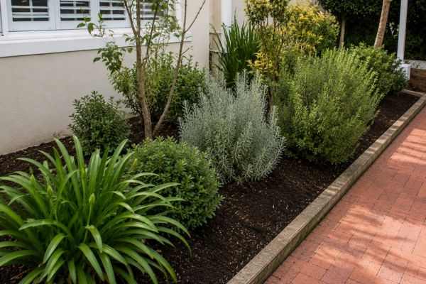 Same garden bed cleared, edged and tidied after professional weeding