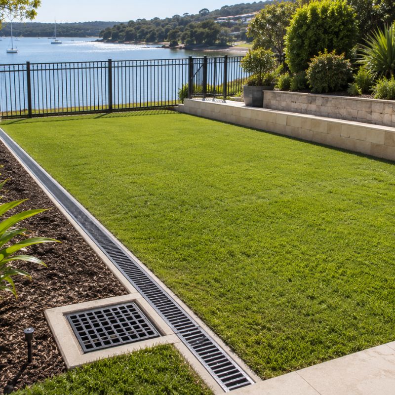 Drainage sorted on a damp Bayside lawn over a high water table