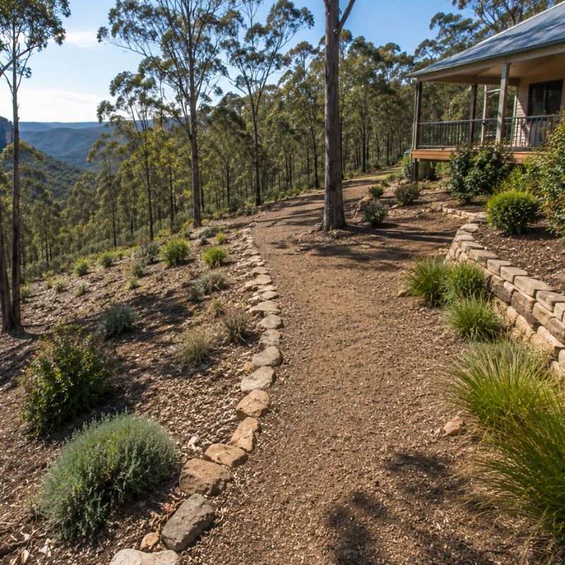 Managed bushfire defendable space on a Blue Mountains block