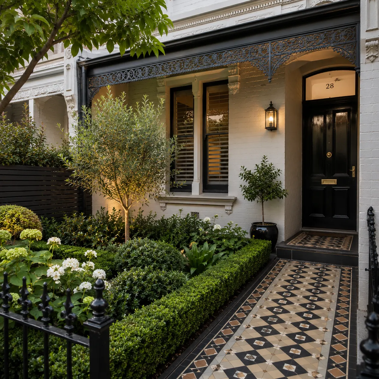 Period-appropriate front garden on an Inner West terrace