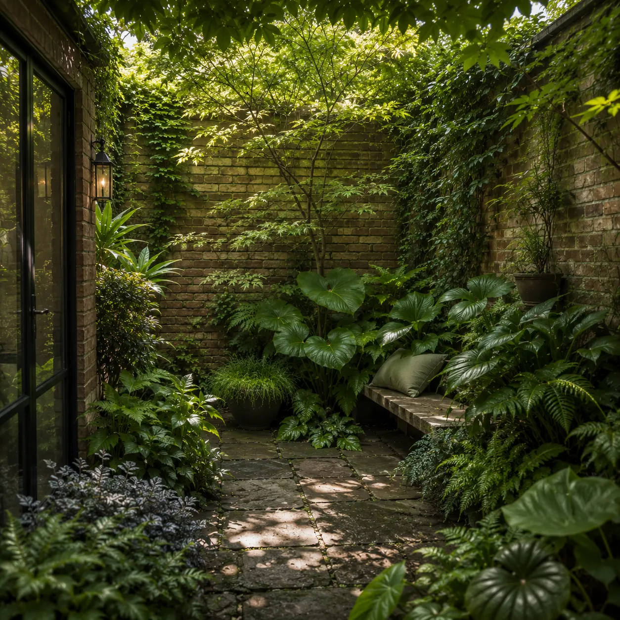 Shade-happy planting in a walled Inner West courtyard