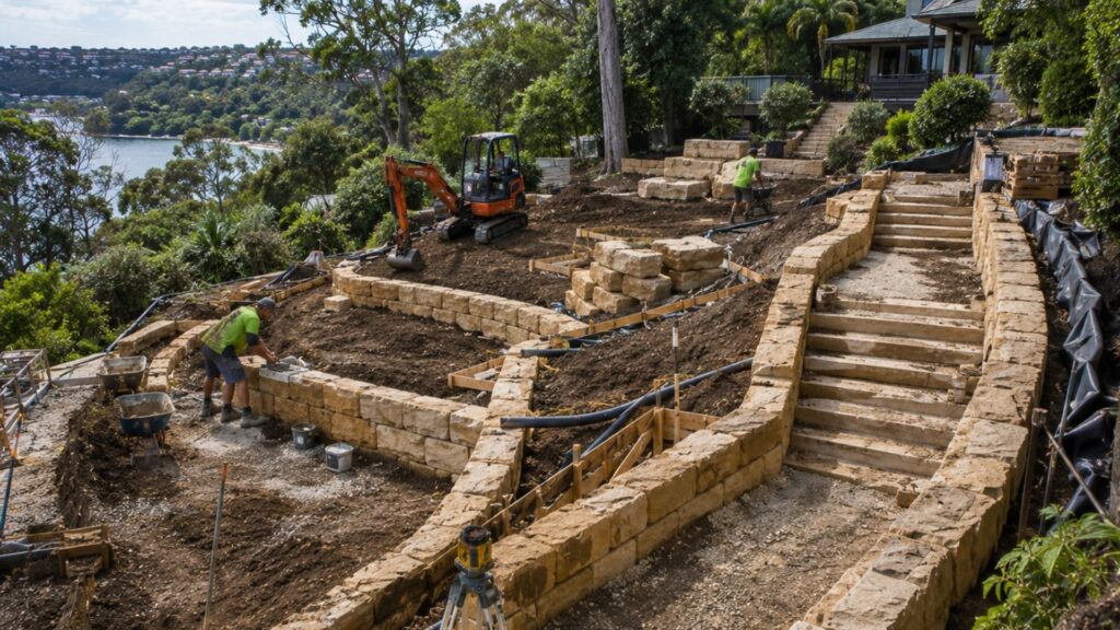 Building the bones of a large North Shore garden mid-project