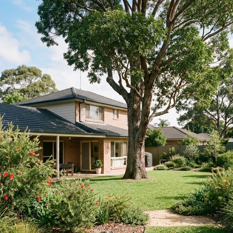 Sydney home with a mature tree requiring removal approval